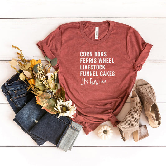 It's Fair Time Words | Short Sleeve Crew Neck