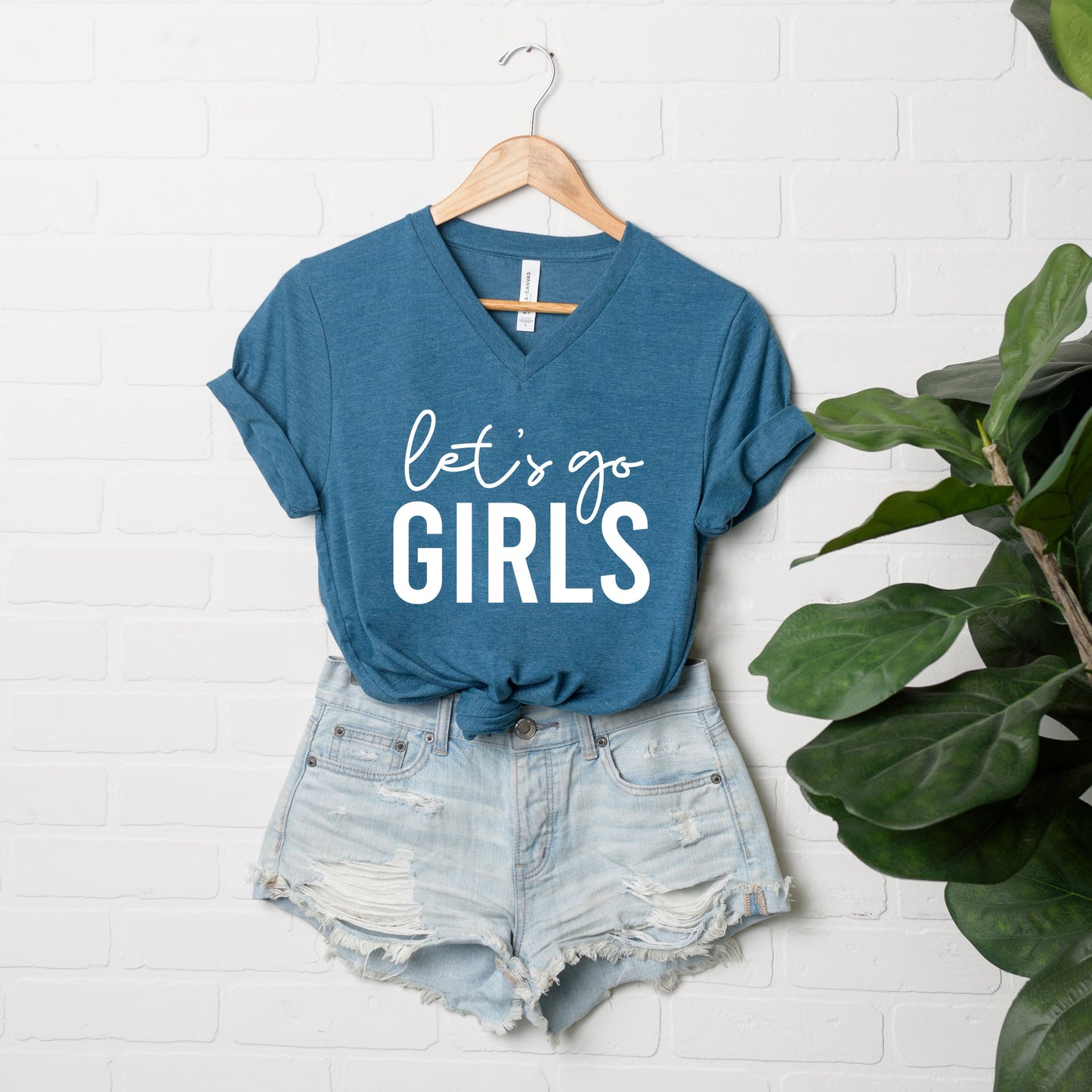 Let's Go Girls | Short Sleeve V-Neck