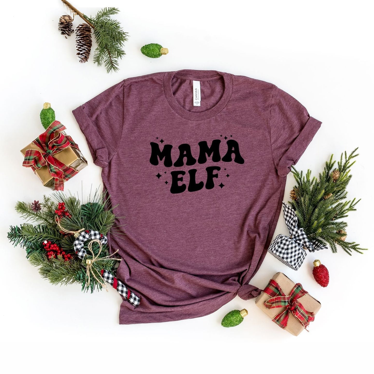 Mama Elf | Short Sleeve Crew Neck