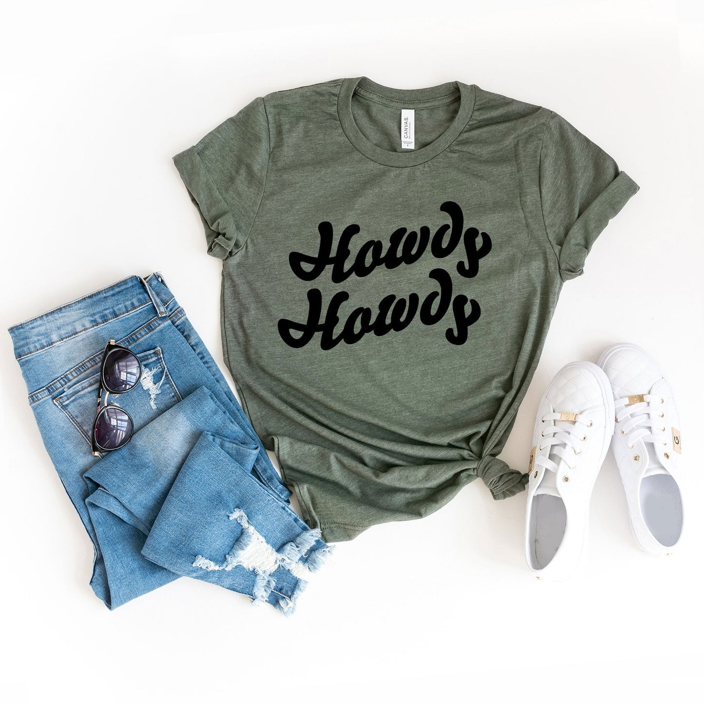 Howdy Howdy Cursive | Short Sleeve Crew Neck