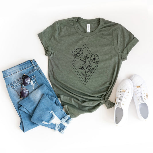 Poppy Diamond | Short Sleeve Crew Neck