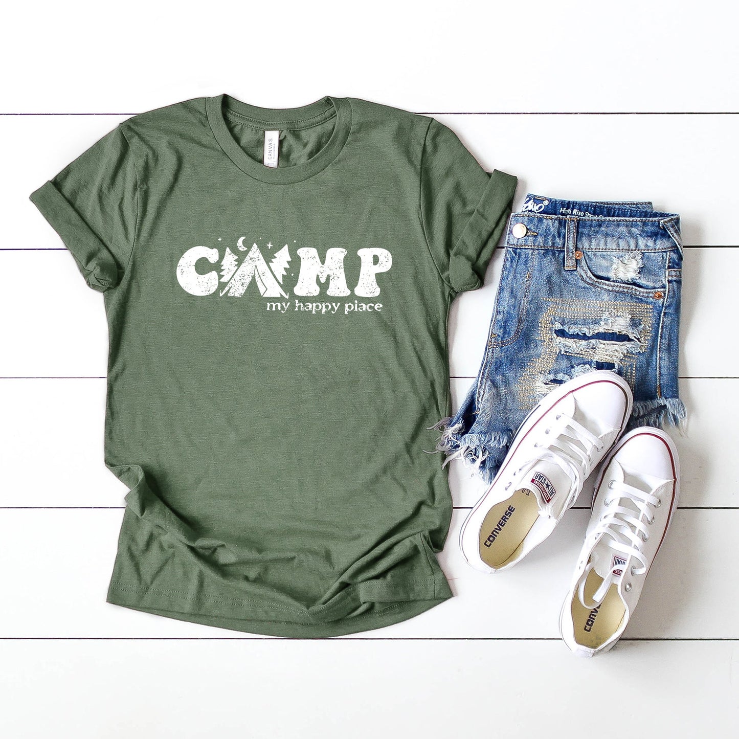 Camp My Happy Place | Short Sleeve Graphic Tee