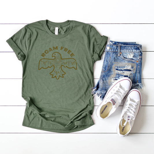Roam Free Eagle | Short Sleeve Crew Neck