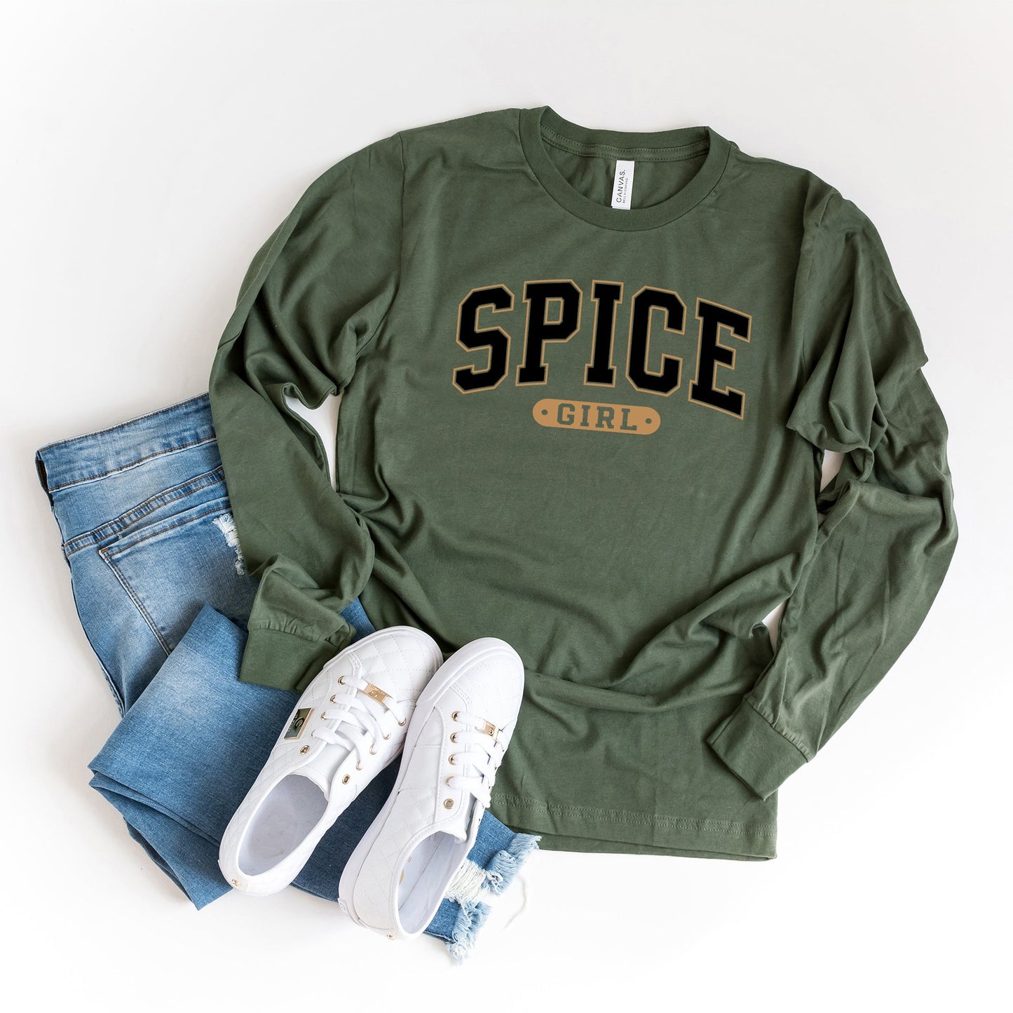 Spice Girl Varsity | Long Sleeve Crew Neck