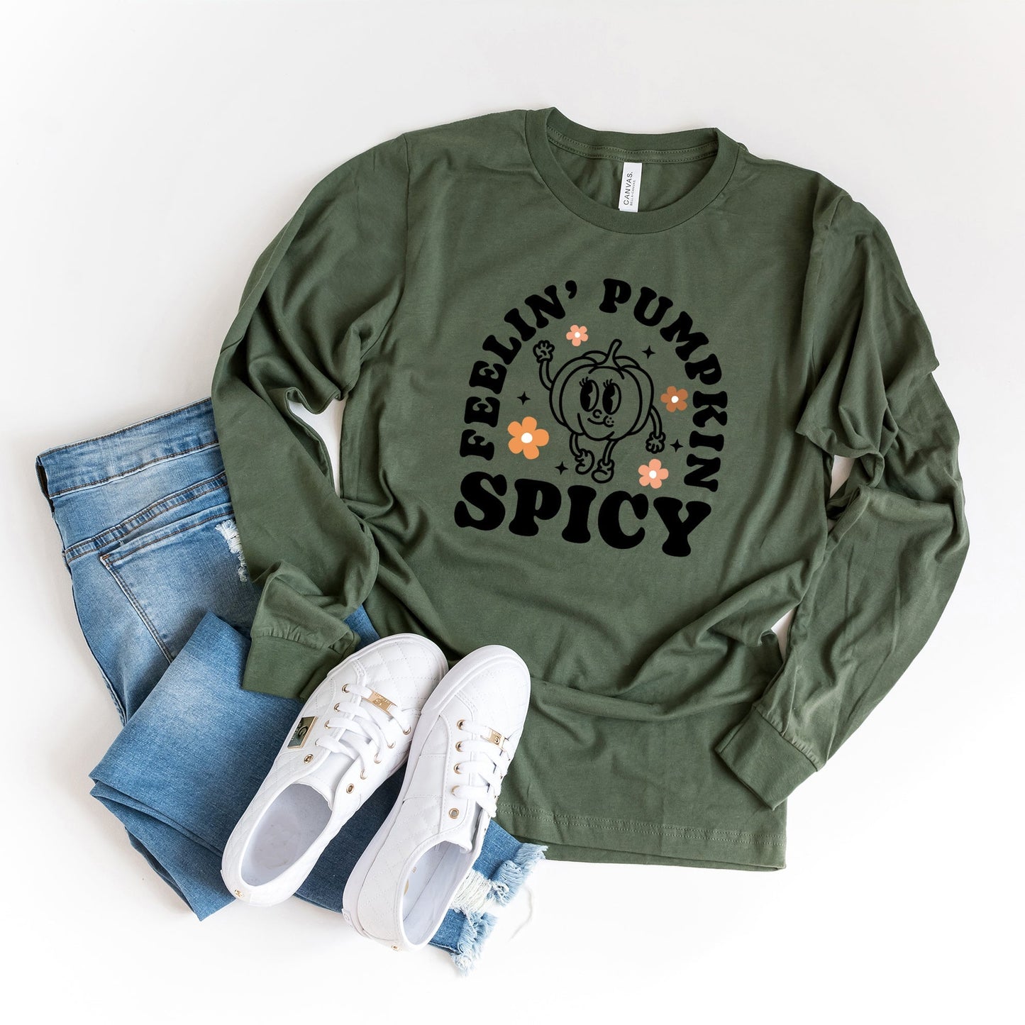 Spicy Pumpkin | Long Sleeve Crew Neck