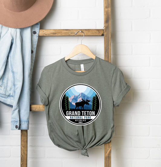 Grand Teton National Park Badge | Short Sleeve Crew Neck