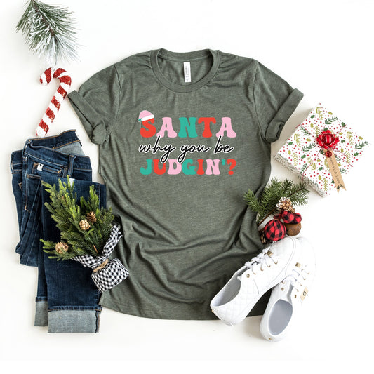 Santa Judgin | Short Sleeve Crew Neck