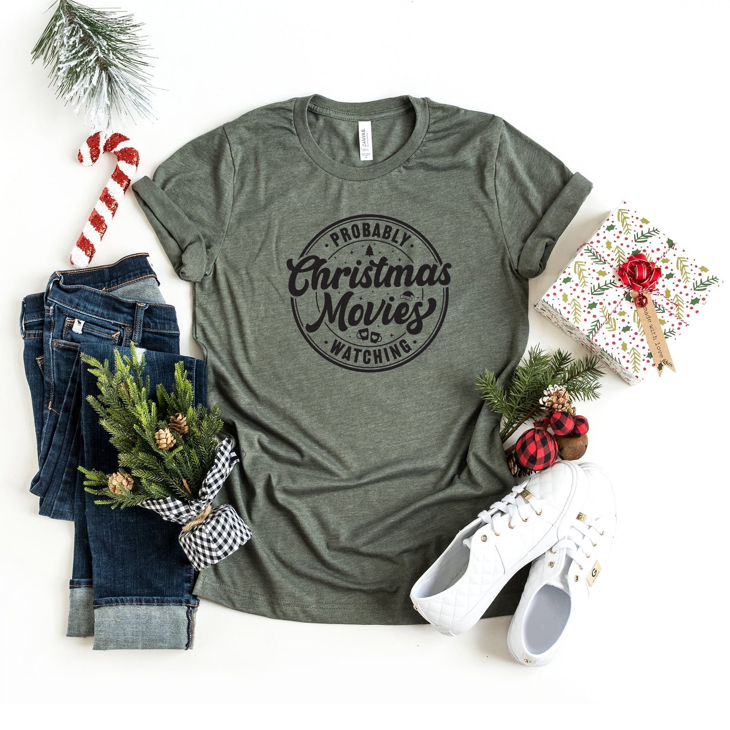 Probably Watching Christmas Movies | Short Sleeve Crew Neck
