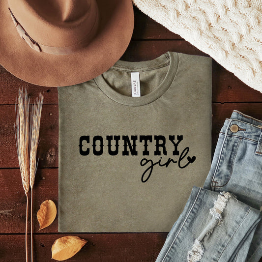 Country Girl Heart | Short Sleeve Crew Neck