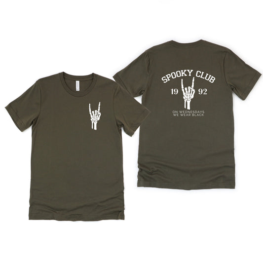 Spooky Club | Short Sleeve Crew Neck | Front And Back Ink