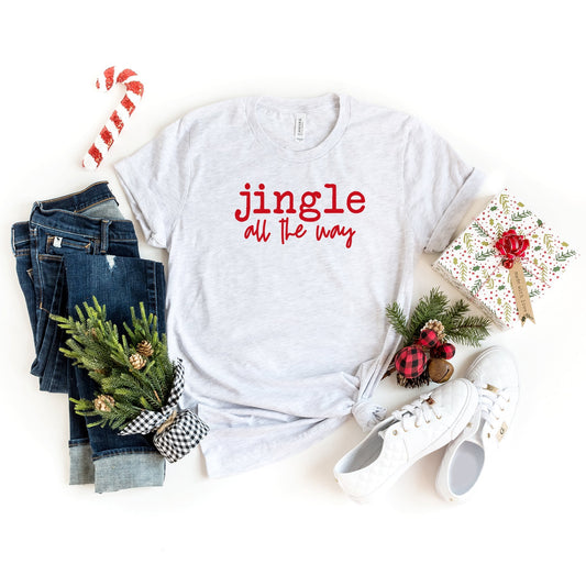 Jingle All The Way - Typewriter | Short Sleeve Crew Neck