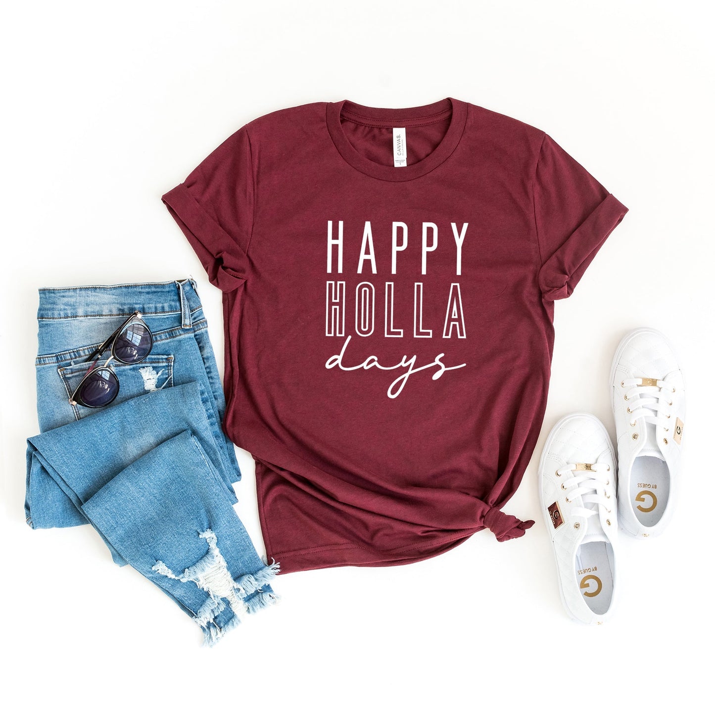Happy Holla Days | Short Sleeve Crew Neck