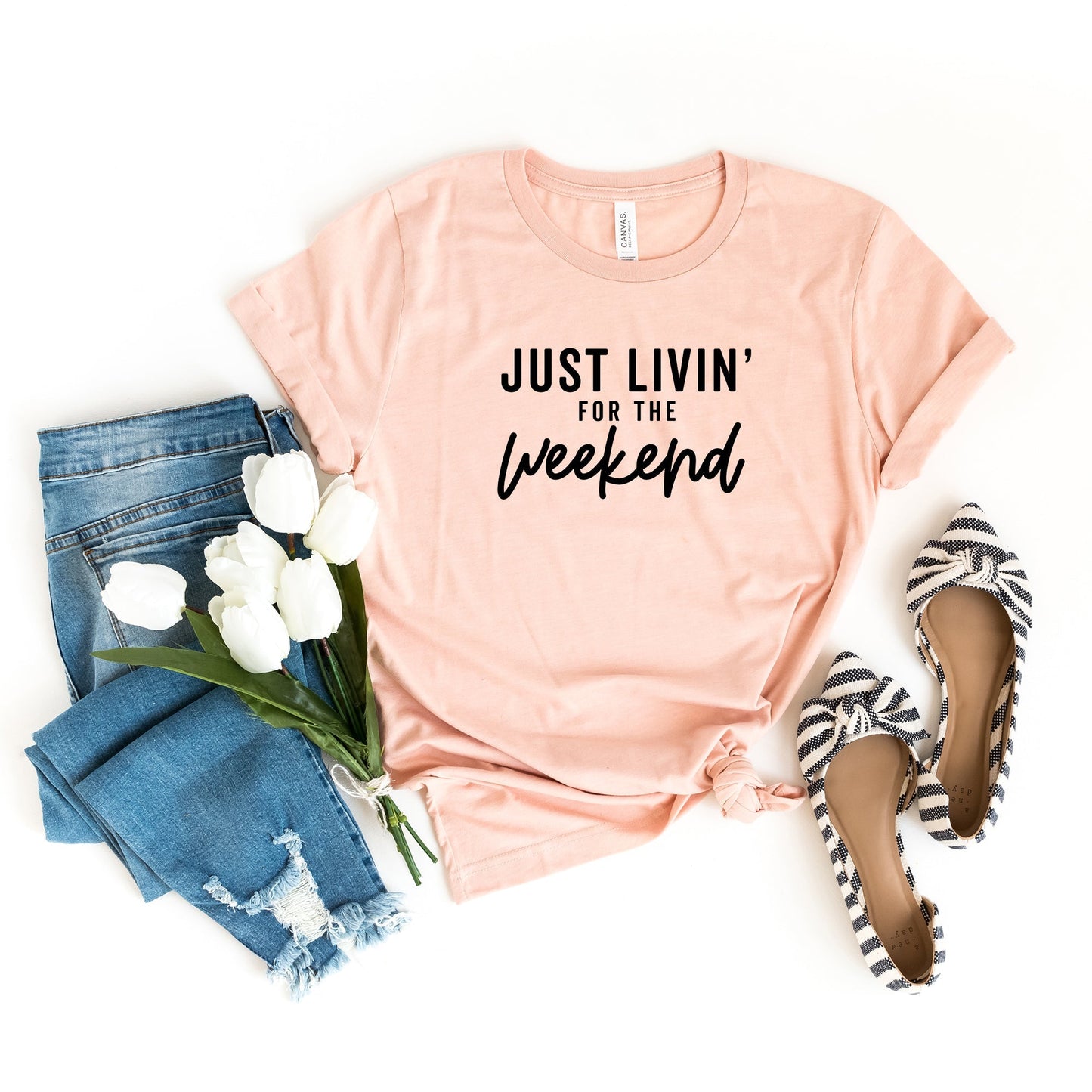 Just Livin' for the Weekend | Short Sleeve Crew Neck