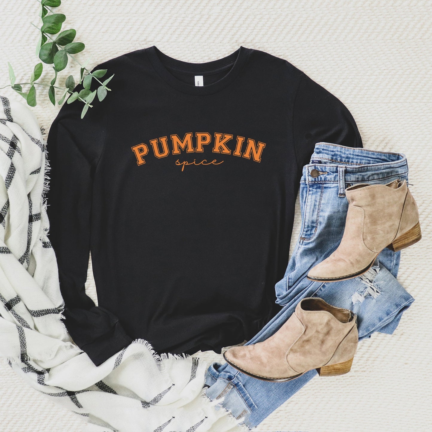 Carved Pumpkin Spice | Long Sleeve Crew Neck