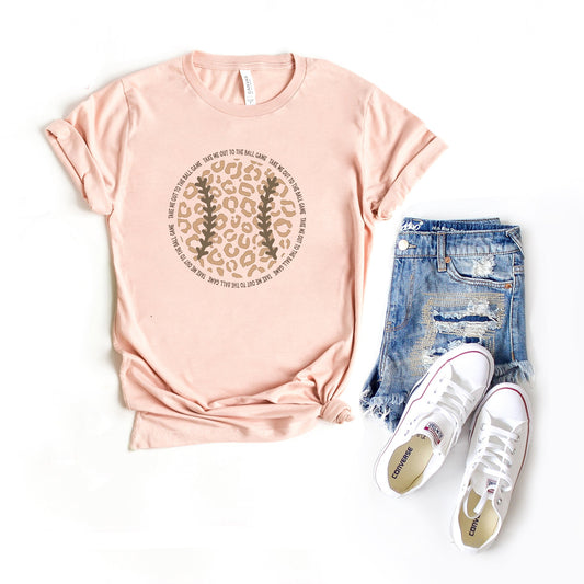 Take Me Out To The Ballgame Leopard | Short Sleeve Crew Neck