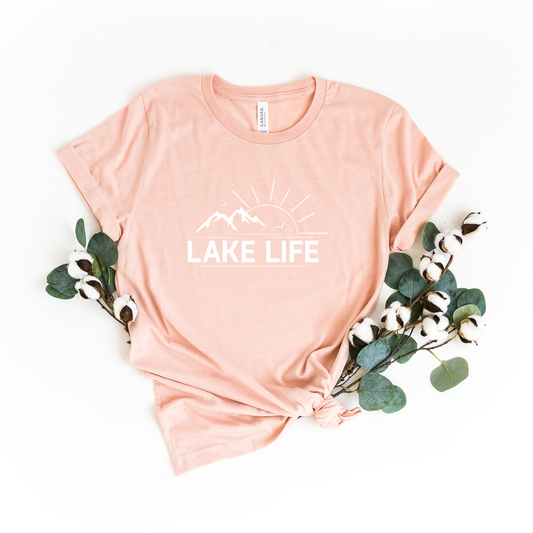 Lake Life Sunrise | Short Sleeve Crew Neck