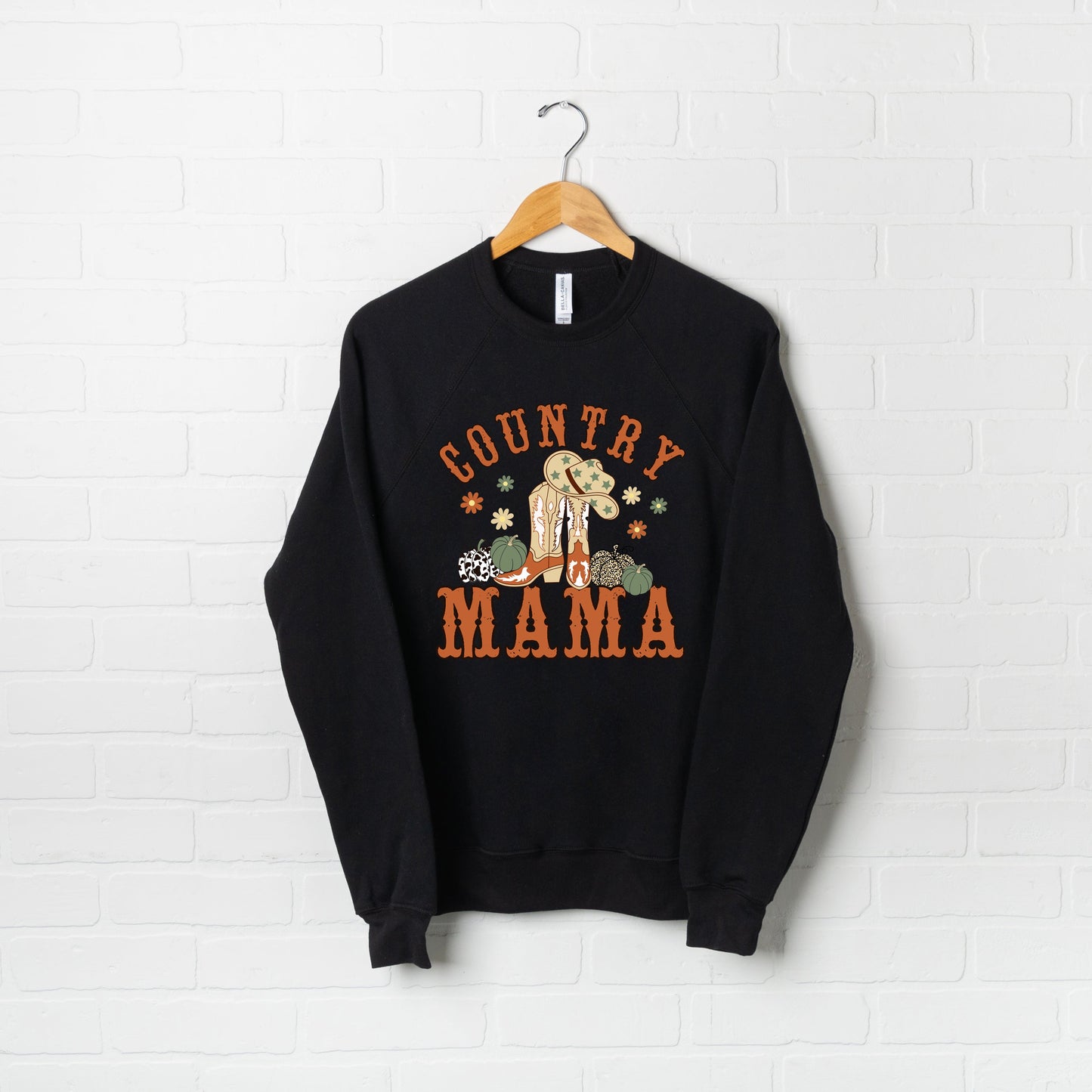 Country Mama Boots | Bella Canvas Sweatshirt