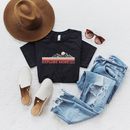 Explore More Mountains Retro | Short Sleeve Graphic Tee