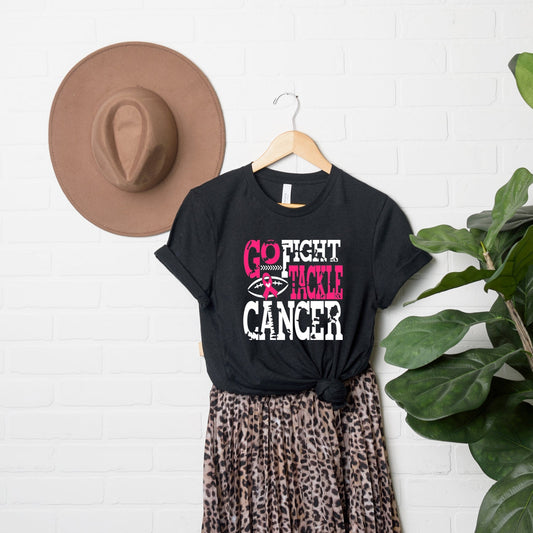Go Fight Tackle Cancer | Short Sleeve Graphic Tee