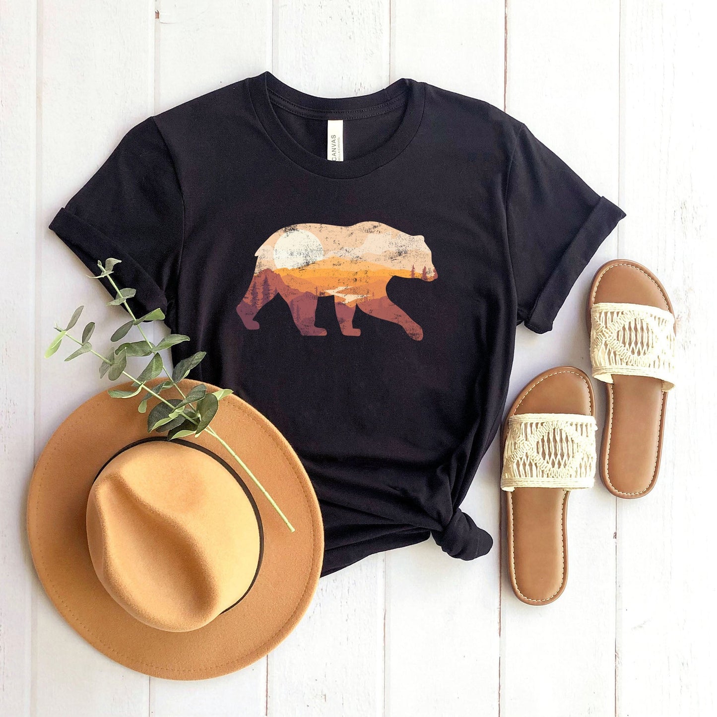 Bear Sunset Valley | Short Sleeve Graphic Tee