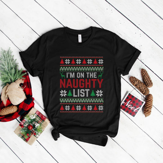 I'm on the Naughty List | Short Sleeve Crew Neck