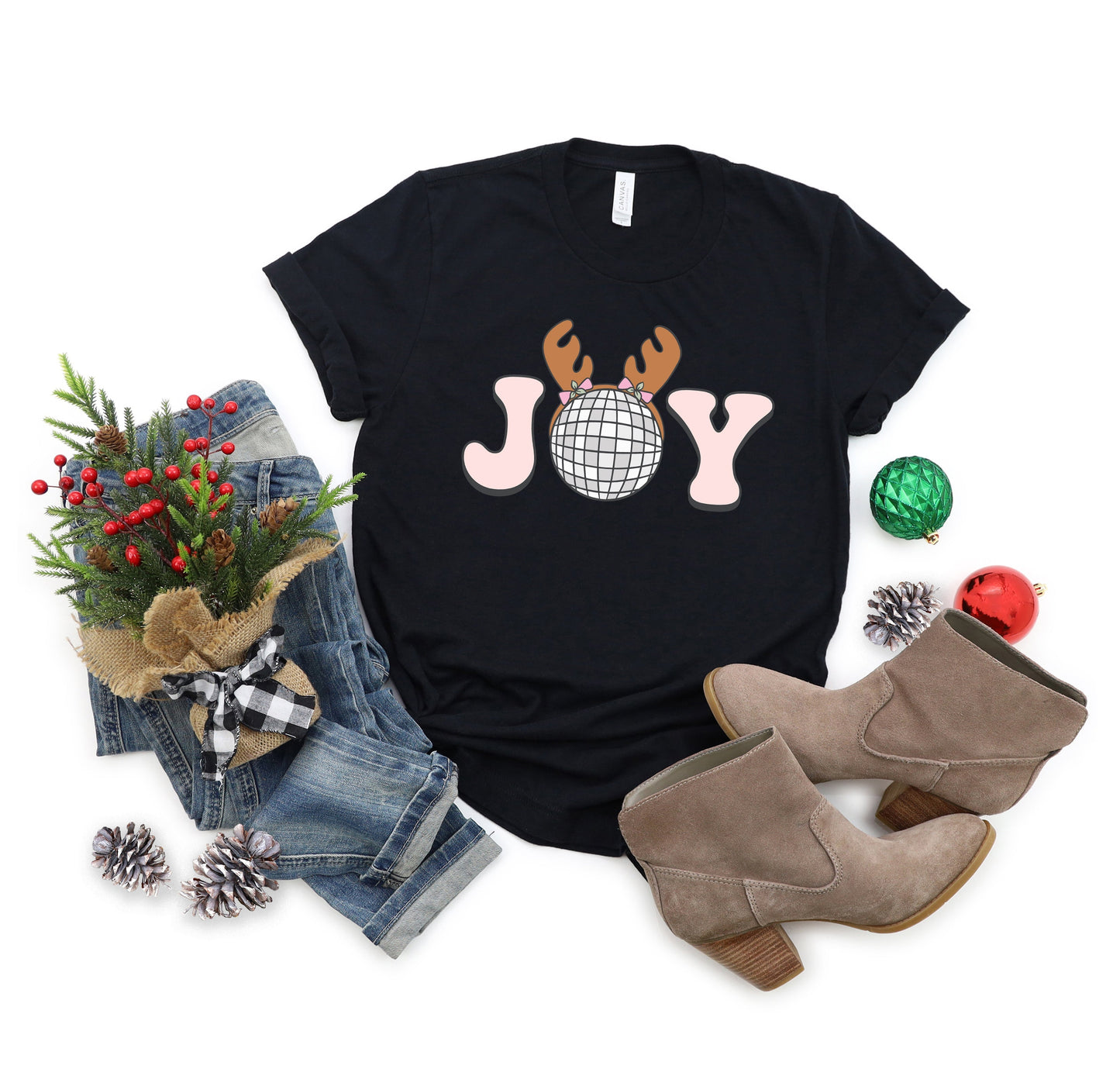 Joy Reindeer | Short Sleeve Crew Neck