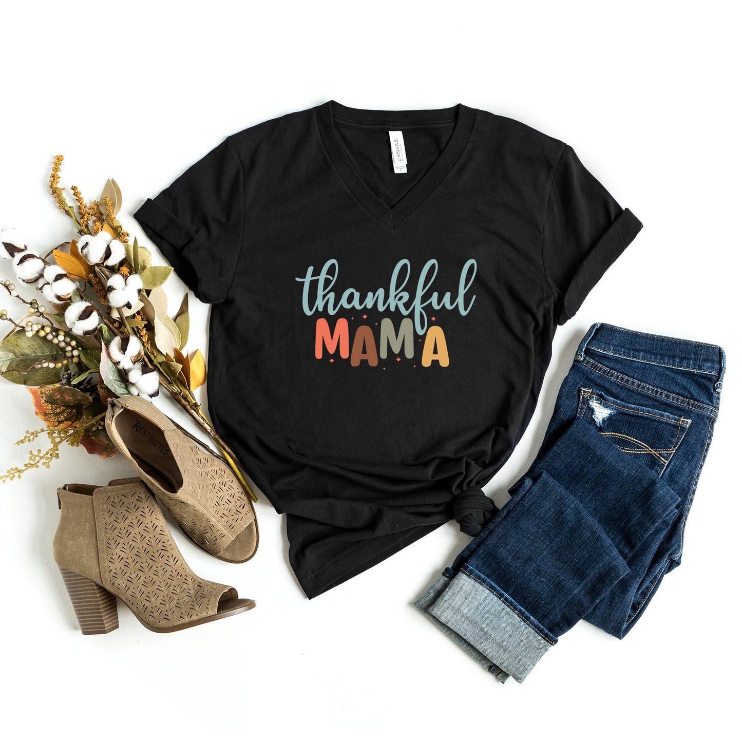Thankful Mama | Short Sleeve V-Neck