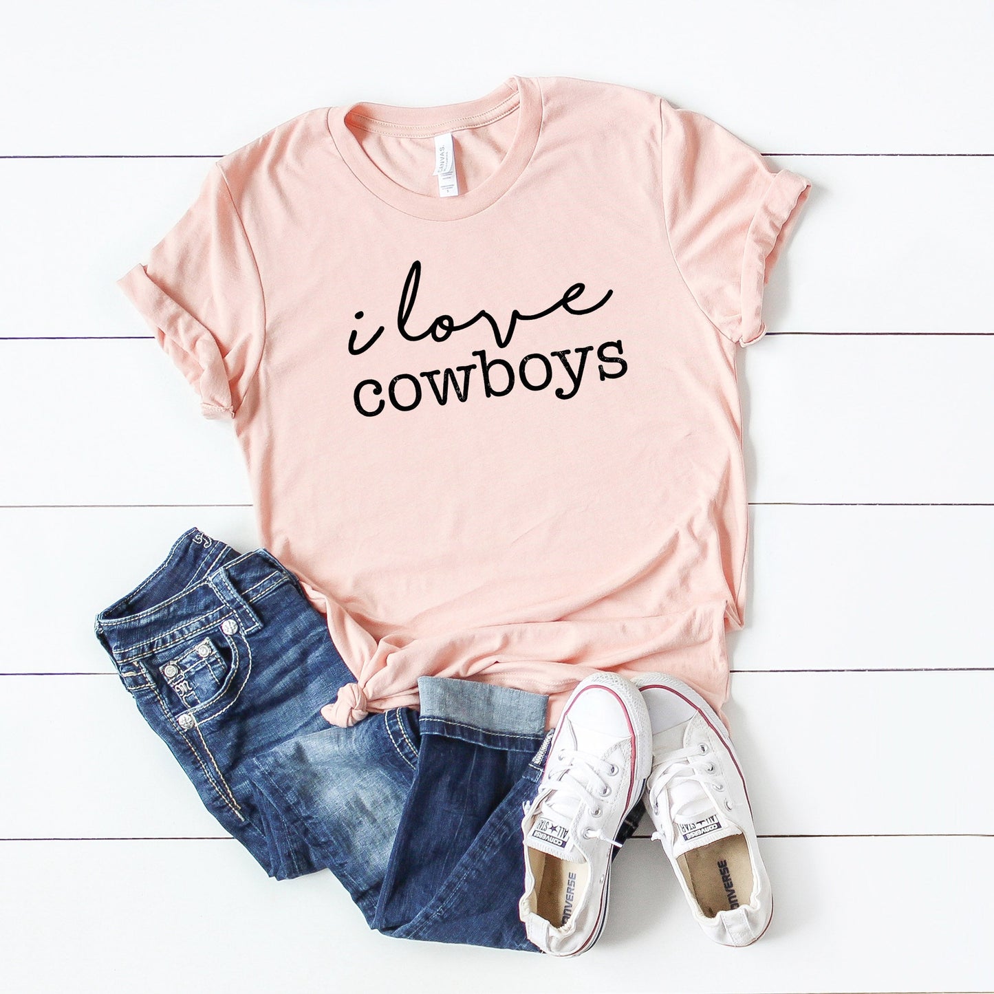 I Love Cowboys | Short Sleeve Crew Neck