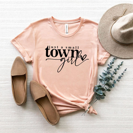 Small Town Girl Heart | Short Sleeve Crew Neck