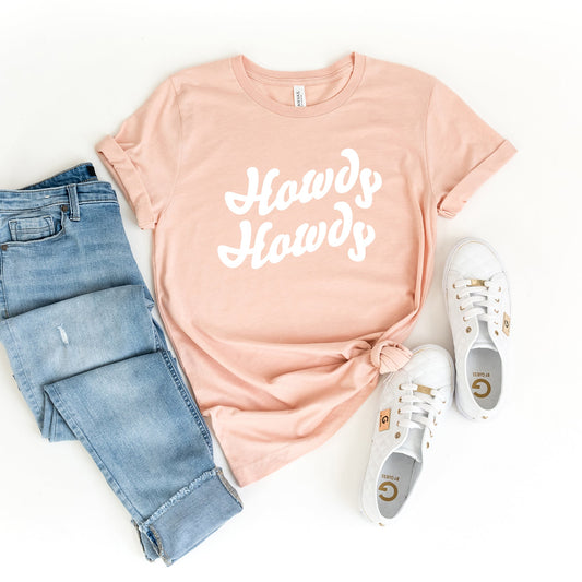 Howdy Howdy Cursive | Short Sleeve Crew Neck