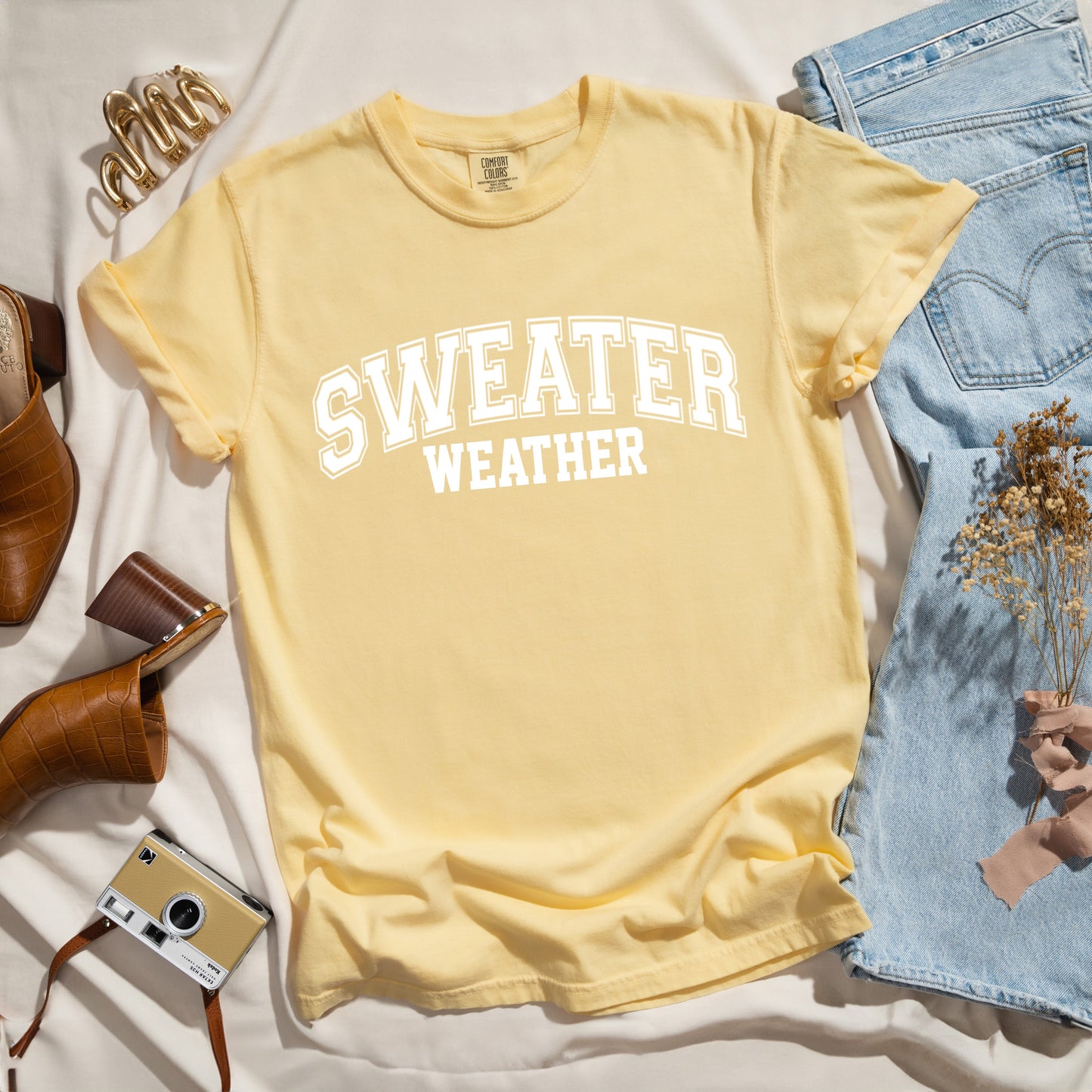 Sweater Weather Distressed | Garment Dyed Tee