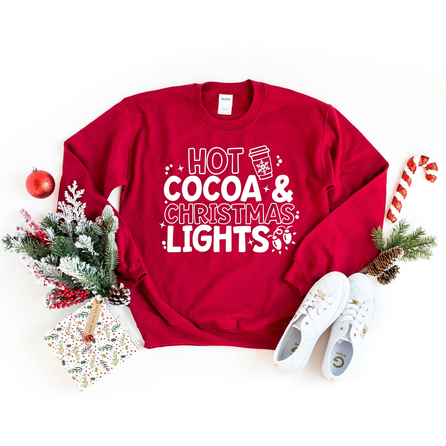 Hot Cocoa and Christmas Lights | Sweatshirt