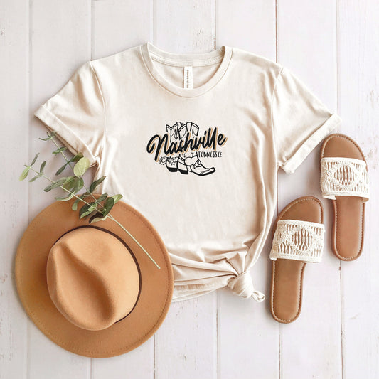 Nashville Tennessee Boots | Short Sleeve Crew Neck