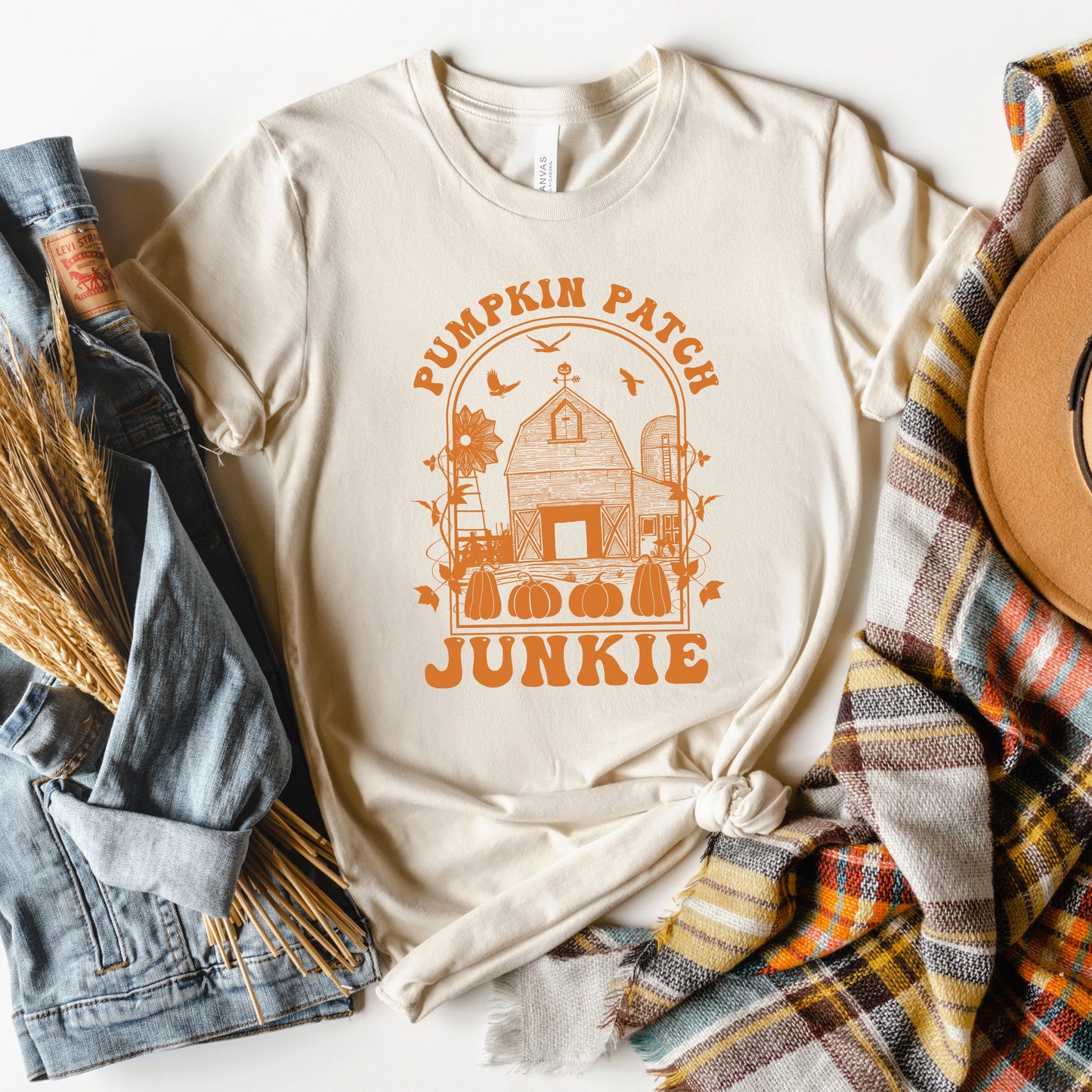 Pumpkin Patch Junkie | Short Sleeve Crew Neck