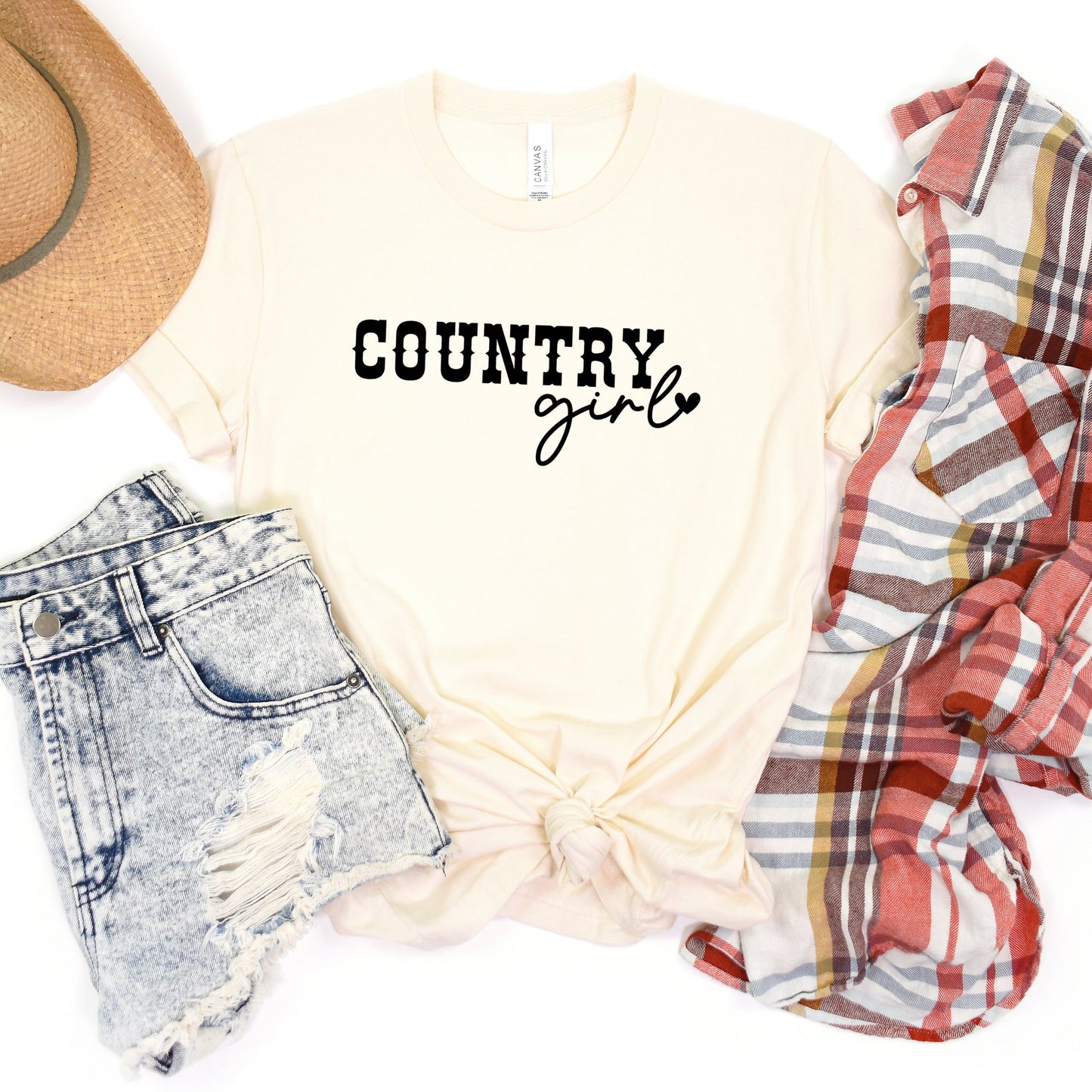 Country Girl Heart | Short Sleeve Crew Neck