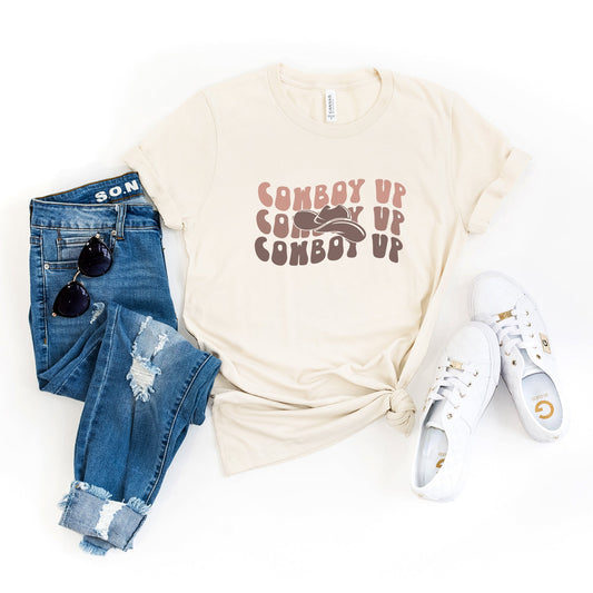 Cowboy Up Stacked | Short Sleeve Graphic Tee