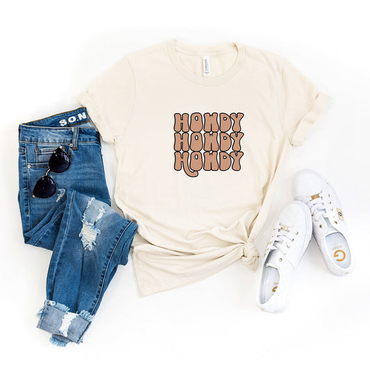 Howdy Bubble Stacked | Short Sleeve Graphic Tee