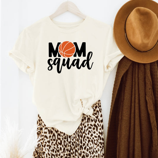 Mom Squad Basketball | Short Sleeve Crew Neck