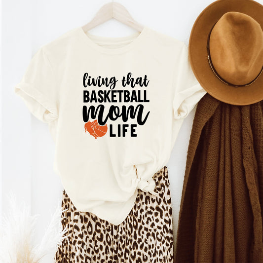 Basketball Mom Life | Short Sleeve Crew Neck