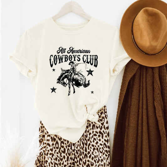 All American Cowboys Club | Short Sleeve Crewneck