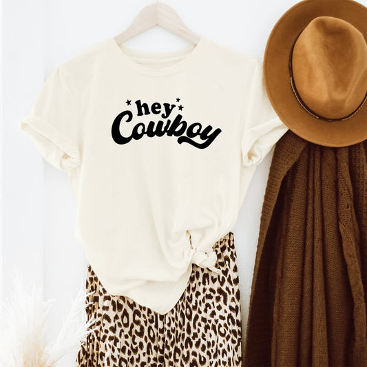 Hey Cowboy Stars | Short Sleeve Crew Neck