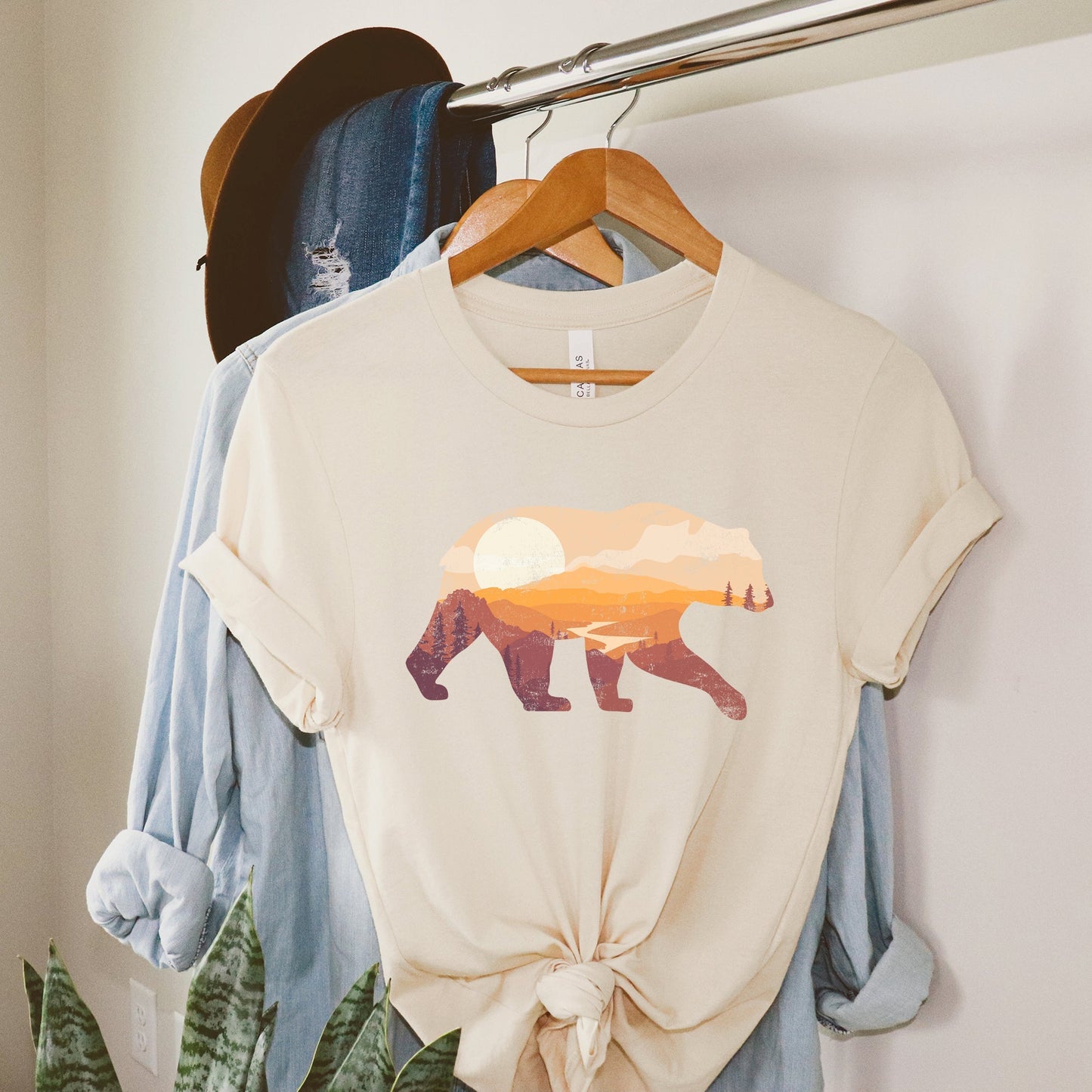 Bear Sunset Valley | Short Sleeve Graphic Tee