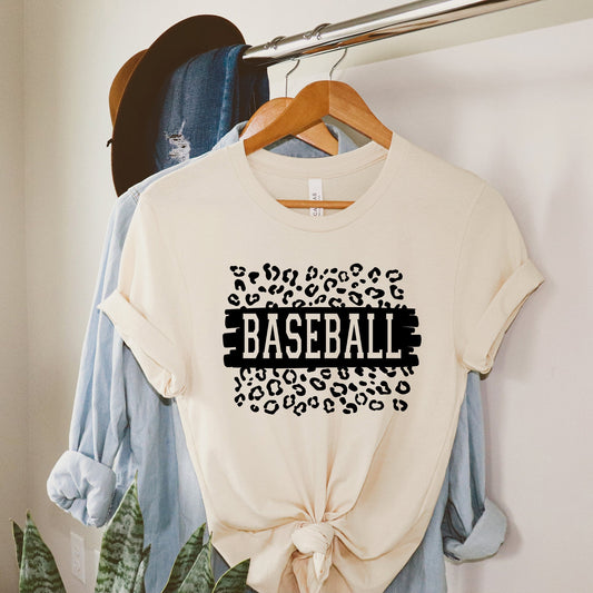 Baseball Leopard | Short Sleeve Crew Neck