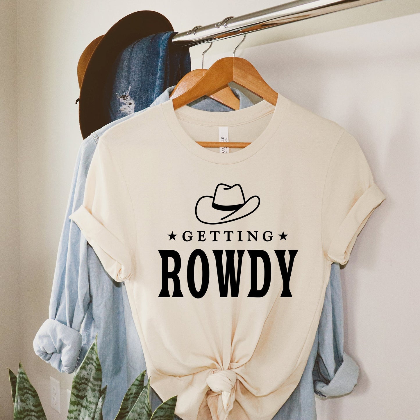 Getting Rowdy Cowboy Hat | Short Sleeve Crew Neck