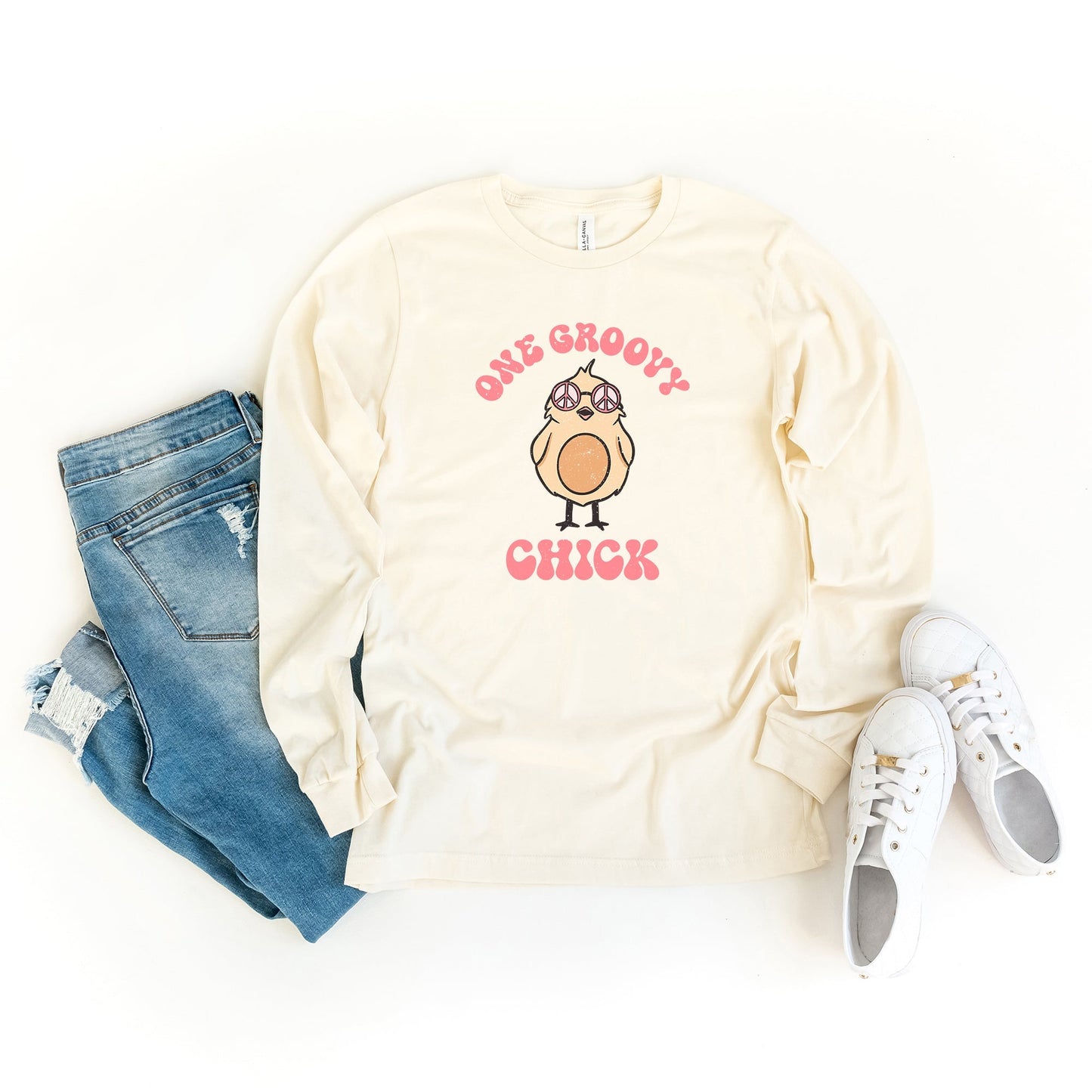 One Groovy Chick | Long Sleeve Graphic Tee