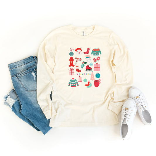 Boho Christmas Chart | Long Sleeve Crew Neck