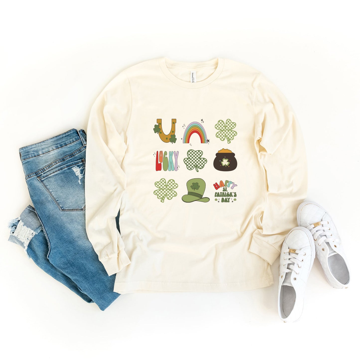 St. Patrick's Icons Chart | Long Sleeve Graphic Tee