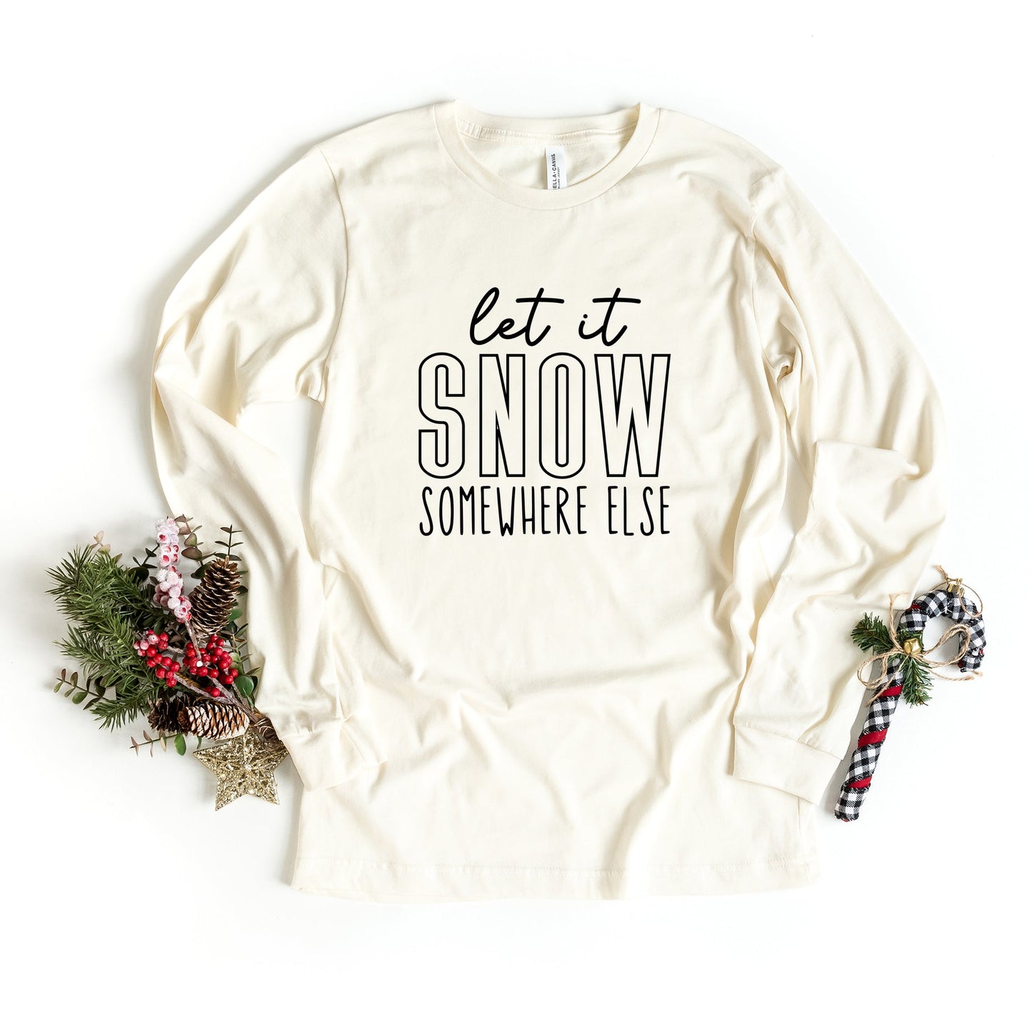 Let It Snow Somewhere Block | Long Sleeve Crew Neck