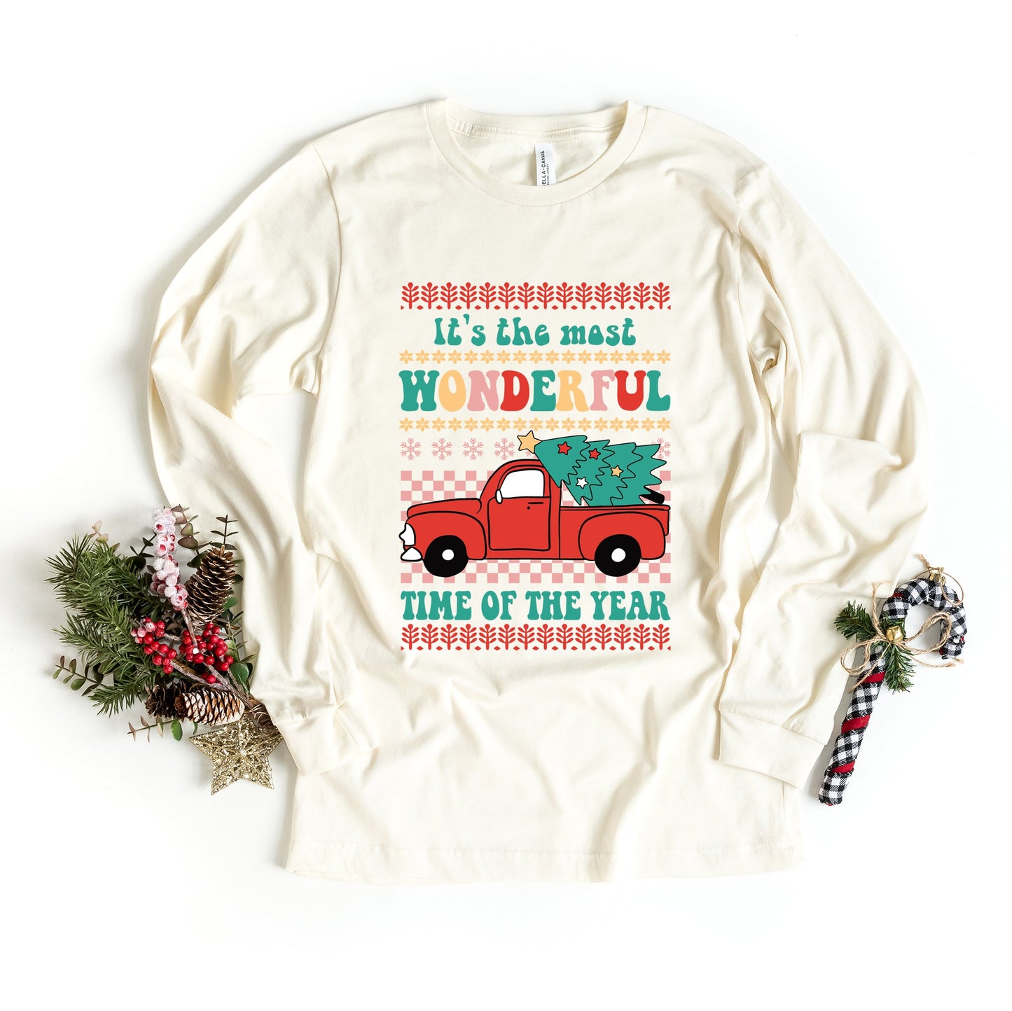 Most Wonderful Time Truck | Long Sleeve Crew Neck