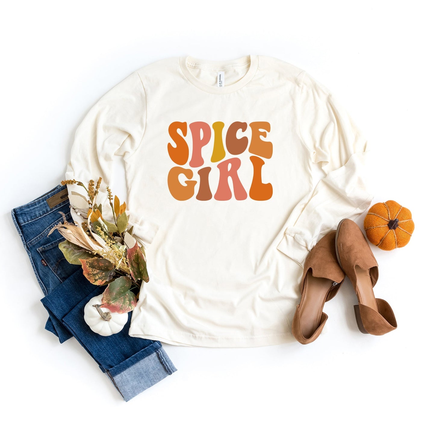 Spice Girl Wavy | Long Sleeve Crew Neck